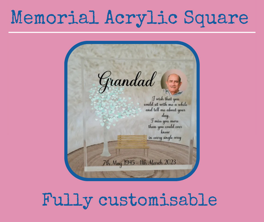 Memorial photo Acrylic Square